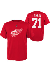 Dylan Larkin Detroit Red Wings Youth Red Flat NN Player Tee