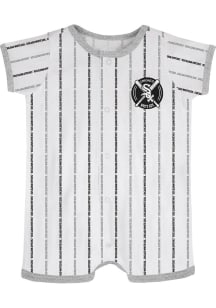 Chicago White Sox Baby White Bat Ball Hitter Romper Short Sleeve One Piece