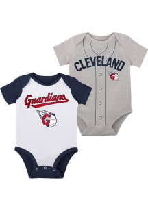 Cleveland Guardians Baby Navy Blue Little Slugger One Piece