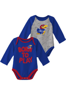 Kansas Jayhawks Baby Blue Play 2PK One Piece