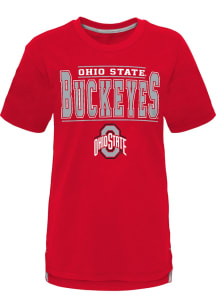 Ohio State Buckeyes Youth Red Huddle Up Short Sleeve Fashion T-Shirt