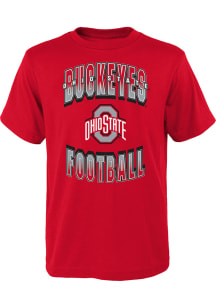 Ohio State Buckeyes Youth Red Forward Progress Short Sleeve T-Shirt