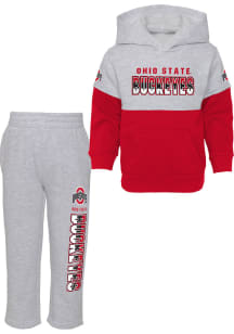 Ohio State Buckeyes Boys Red Playmaker Hood Set Set Top and Bottom