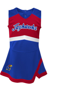 Kansas Jayhawks Girls Blue Captain Cheer Dress Set