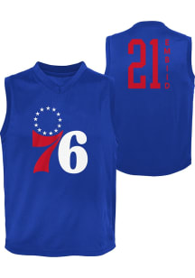 Joel Embiid  Outer Stuff Philadelphia 76ers Youth Primary N and N Blue Basketball Jersey