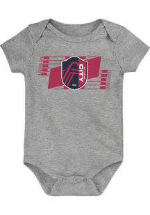 St Louis City SC Baby Grey Hold Up Short Sleeve One Piece