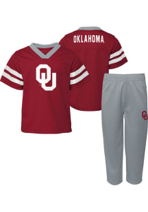 Oklahoma Sooners Toddler Cardinal Mascot Red Zone SS Set Top and Bottom