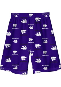 K-State Wildcats Youth Purple All Over Logo Short Sleep Shorts