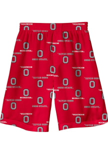 Ohio State Buckeyes Youth Red All Over Logo Short Sleep Shorts