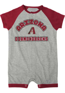Arizona Diamondbacks Baby Grey Extra Base Short Sleeve One Piece