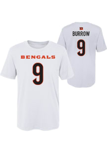 Joe Burrow  Cincinnati Bengals Boys White Mainliner NN Short Sleeve T-Shirt