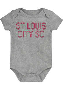 St Louis City SC Baby Grey Dubline Design Short Sleeve One Piece