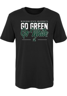 Michigan State Spartans Boys Black Institutions Slogan Short Sleeve T-Shirt