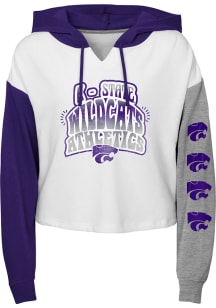 K-State Wildcats Girls Purple Color Run Long Sleeve Hooded Sweatshirt