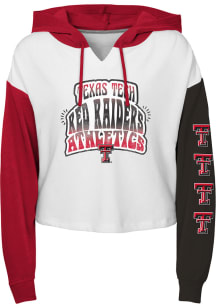 Texas Tech Red Raiders Girls Red Color Run Long Sleeve Hooded Sweatshirt