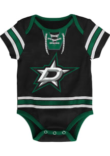 Dallas Stars Baby Black Hockey Pro Blank Short Sleeve One Piece