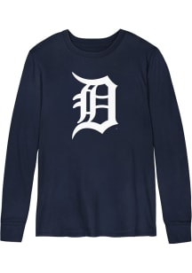 Detroit Tigers Boys Navy Blue Primary Logo Long Sleeve T-Shirt