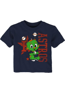 Orbit Houston Astros Infant Baby Mascot 2.0 Short Sleeve T-Shirt Navy Blue