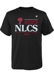 Philadelphia Phillies Youth Black 2023 Division Series Clinch Locker Room Short Sleeve T-Shirt