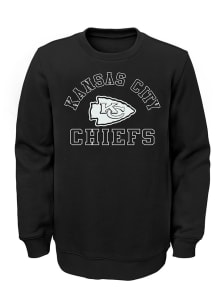 Kansas City Chiefs Youth Black Cheer Squad Long Sleeve Crew Sweatshirt