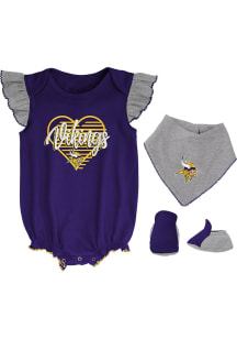 Minnesota Vikings Baby Purple All The Love Set One Piece