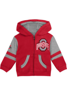 Ohio State Buckeyes Toddler Stadium Design Long Sleeve Full Zip Sweatshirt - Red
