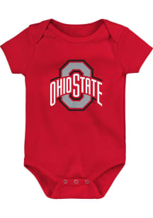 Ohio State Buckeyes Baby Red Athletic Style Short Sleeve One Piece