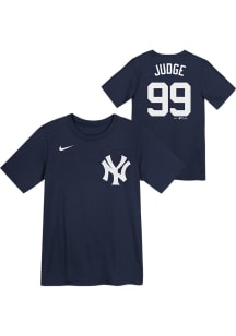 Aaron Judge  New York Yankees Boys Navy Blue Home NN Short Sleeve T-Shirt