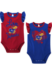 Kansas Jayhawks Baby Blue Spread The Love Set One Piece