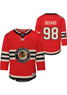 Connor Bedard  Chicago Blackhawks Toddler Red 2024 Winter Classic Jersey Hockey Jersey