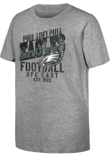 Philadelphia Eagles Youth Grey Go Time Short Sleeve T-Shirt