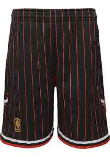 Mitchell and Ness Chicago Bulls Youth Black Swingman Shorts