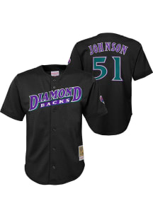 Randy Johnson  Arizona Diamondbacks Boys Black Mesh BP Baseball Jersey