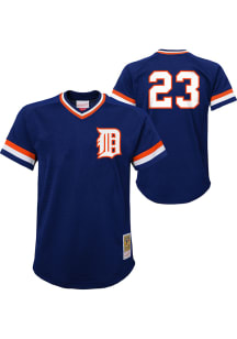 Kirk Gibson  Mitchell and Ness Detroit Tigers Youth Navy Blue Mesh BP Jersey
