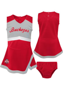 Ohio State Buckeyes Baby Red Cheer Captain Sets Cheer Dress