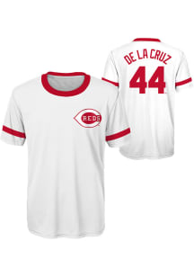 Elly De La Cruz Cincinnati Reds Youth White Triple Sublimated Player Player Tee
