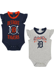 Detroit Tigers Baby Navy Blue Baby Fan Design Set One Piece