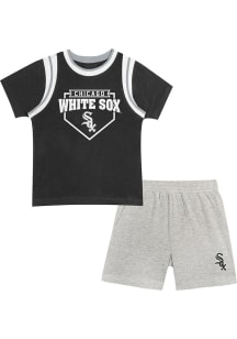 Chicago White Sox Toddler Black Loaded Base Set Top and Bottom