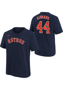 Yordan Alvarez Houston Astros Youth Navy Blue Name and Number Player Tee