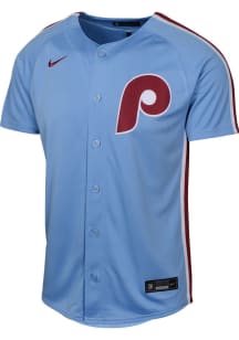 Nike Philadelphia Phillies Youth Light Blue Alt Limited Blank Jersey