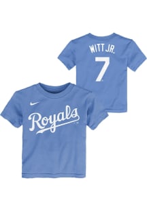 Bobby Witt Jr Kansas City Royals Toddler Light Blue Home NN Short Sleeve Player T Shirt