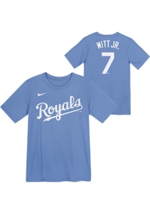 Bobby Witt Jr  Kansas City Royals Boys Light Blue Home NN Short Sleeve T-Shirt