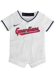 Nike Cleveland Guardians Baby White Home Replica Romper Jersey Baseball Jersey