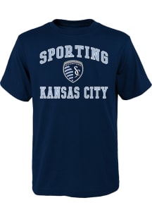 Sporting Kansas City Youth Light Blue #1 Design Short Sleeve T-Shirt
