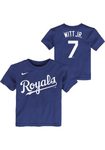 Bobby Witt Jr Kansas City Royals Toddler Blue Home NN Short Sleeve Player T Shirt