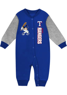 Texas Rangers Baby Blue The Playmaker Long Sleeve One Piece