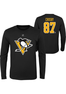 Sidney Crosby  Outer Stuff Pittsburgh Penguins Toddler Black Flat NN Long Sleeve Player T-Shirt