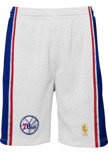 Mitchell and Ness Philadelphia 76ers Youth White Swingman Shorts