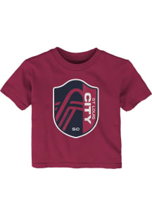 St Louis City SC Infant Primary Logo Short Sleeve T-Shirt Red