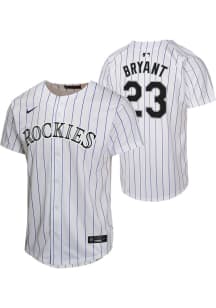 Kris Bryant  Nike Colorado Rockies Youth White Home Game Jersey
